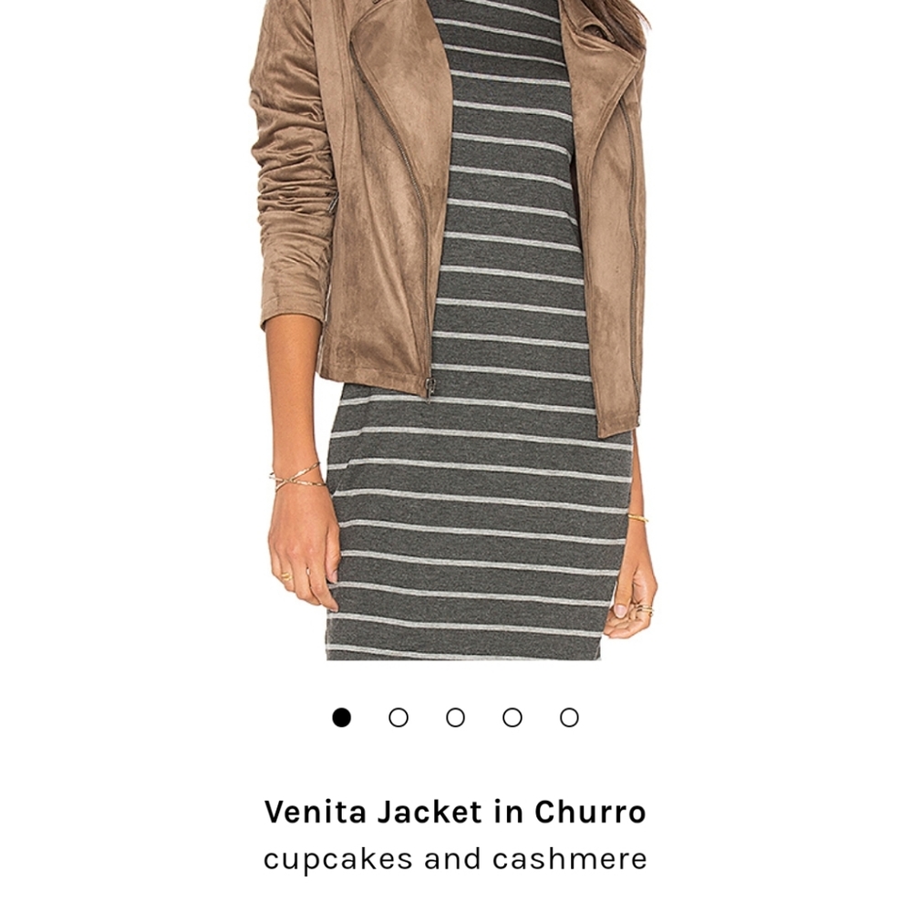 Cashmere and Cupcakes Vegan Suade Jacket Tan XS